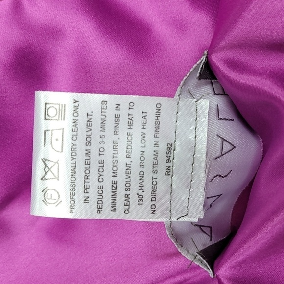 Amsale Cerise color Charmeuse Gown - Picture 8 of 17